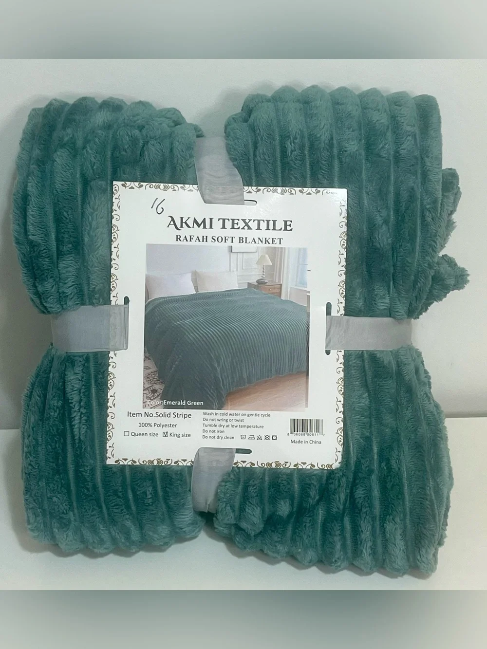 Emerald Green Rafah Soft Blanket